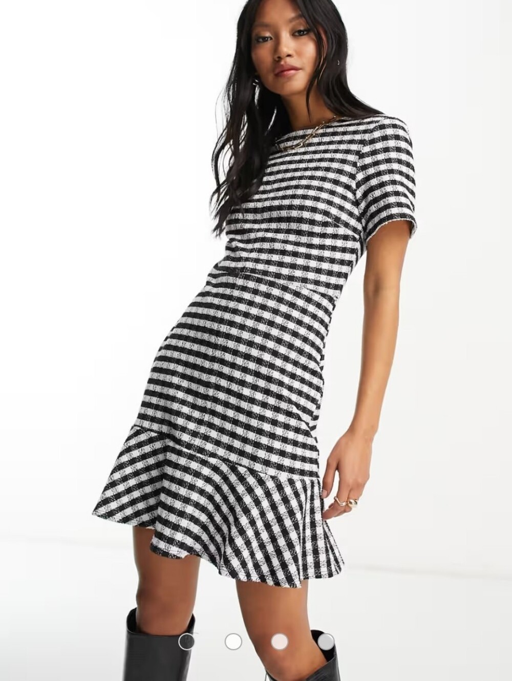 ASOS Gingham Ruffle Hem Dress